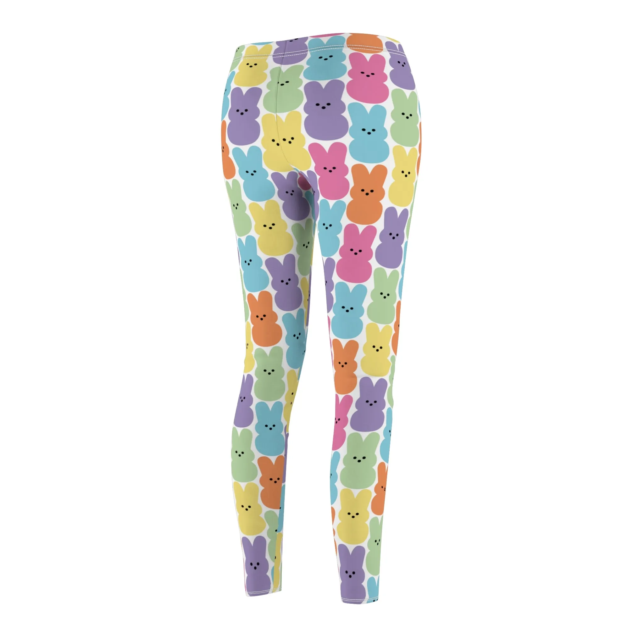 Easter Bunny Peeps Womens Leggings Stretch Pants - Saiko Studio