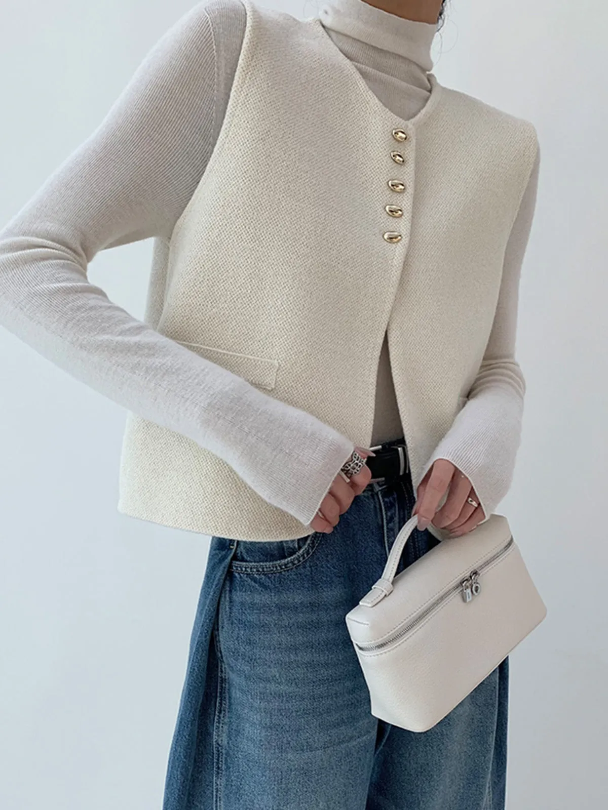 Elegant Split Sweater Vest