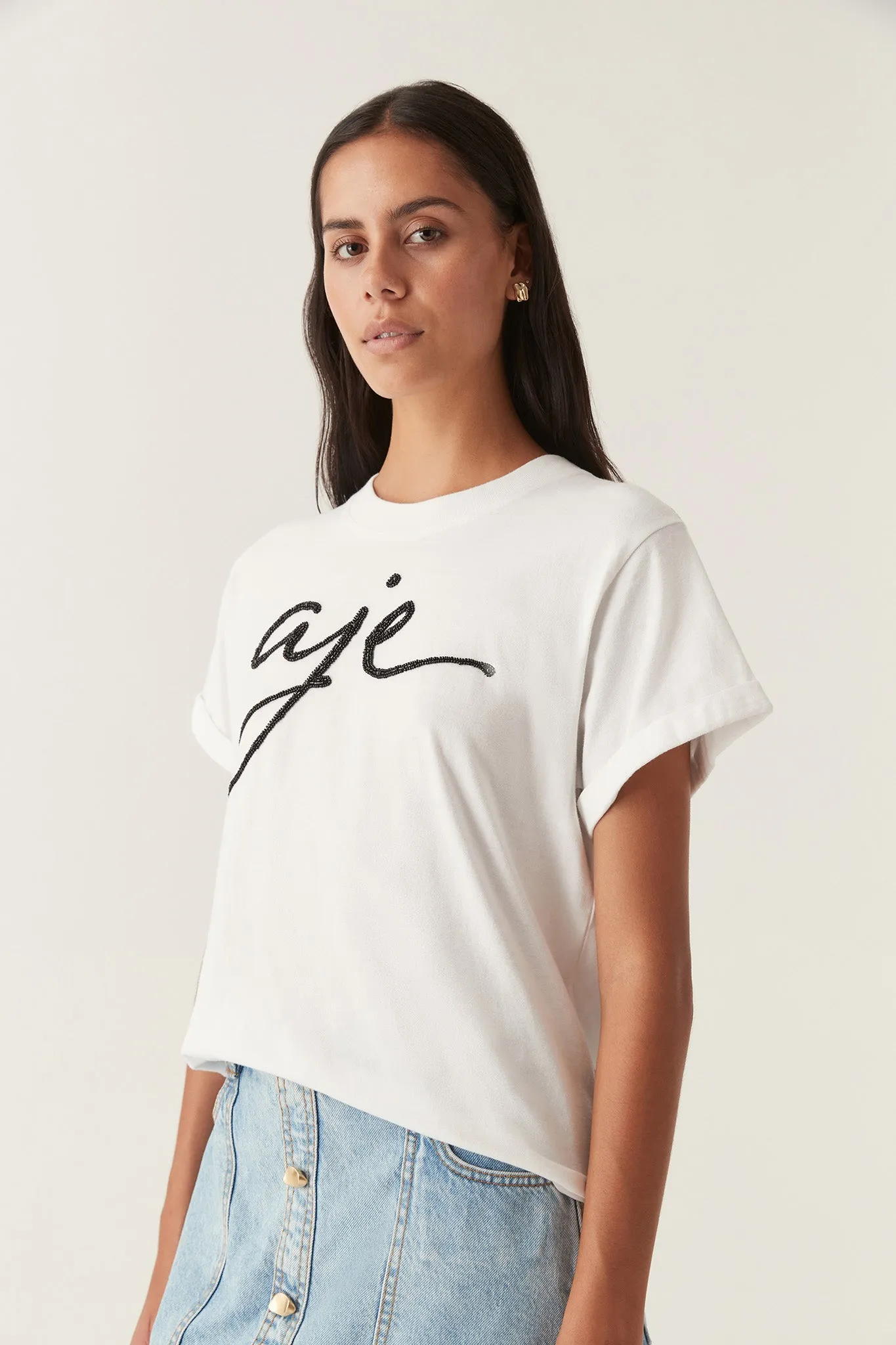 Enya Embellished Slim Tee