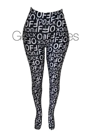 F*ck Off Tights (Black/White)