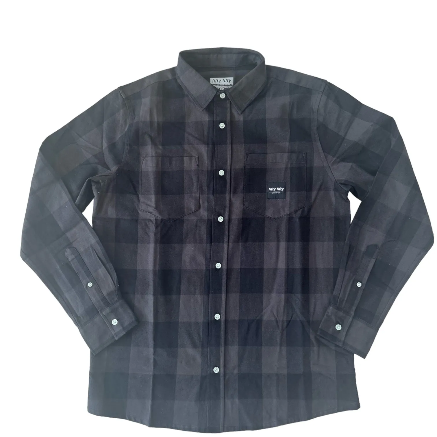 Fifty Fifty Heavyweight Flannel Shirt Black/Coal