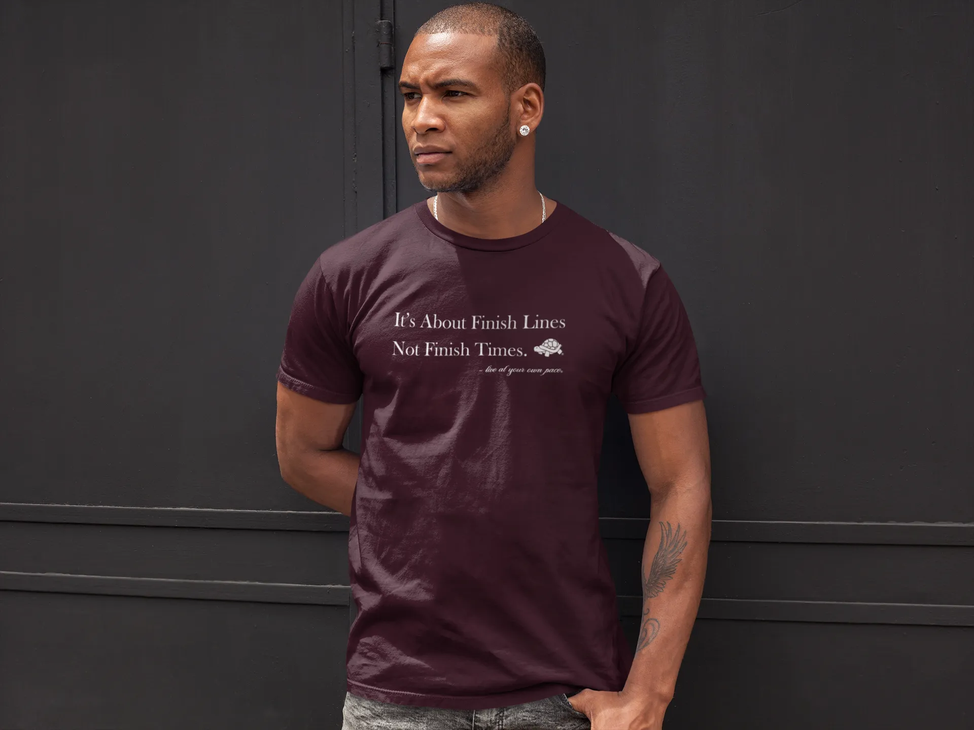 Finish Lines Tee [Oxblood]