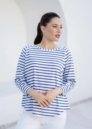 Goondiwindi Cotton Sonya Tee - White/Navy