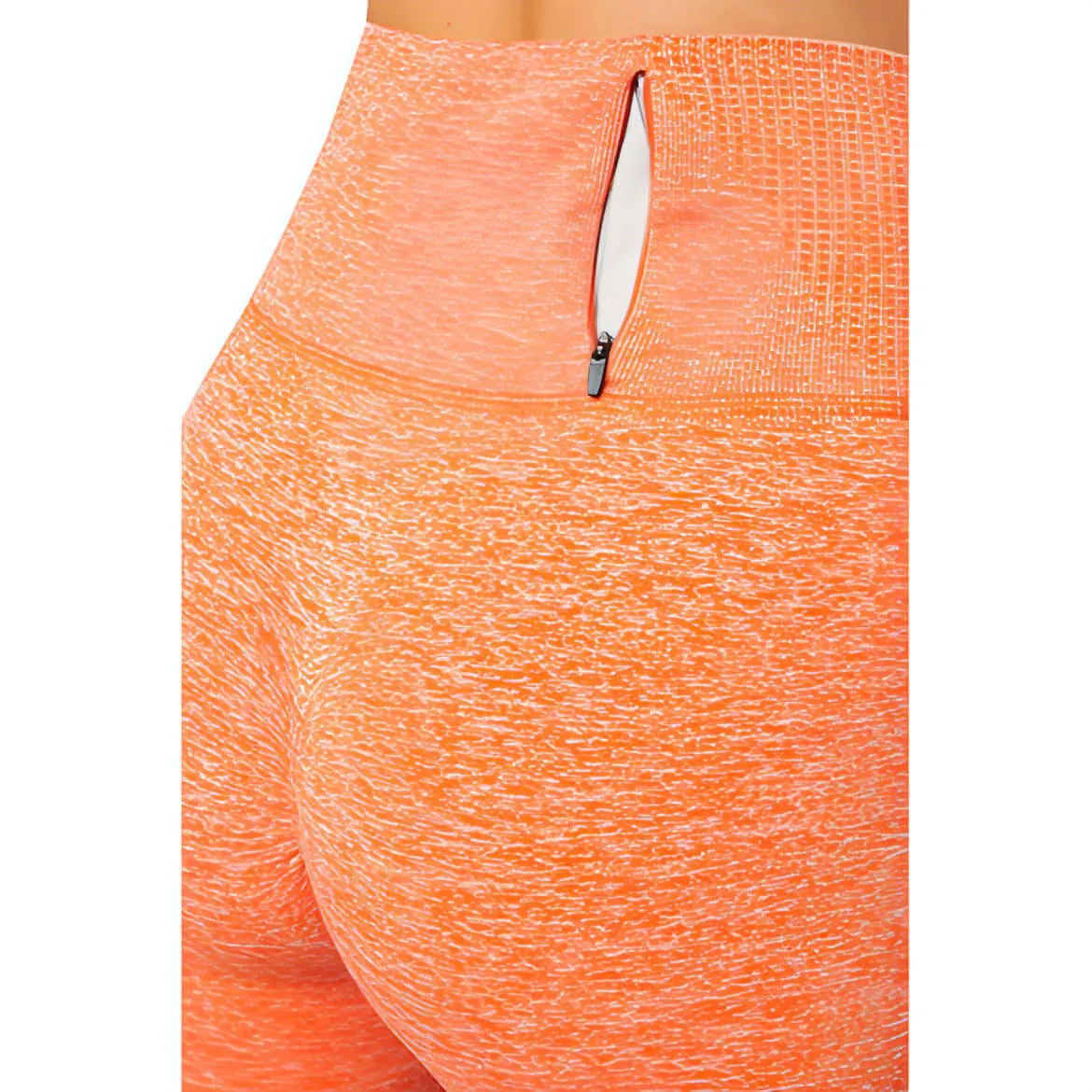 Gymshark Vital Rise Seamless Womens Long Training Tights - Orange