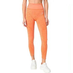 Gymshark Vital Rise Seamless Womens Long Training Tights - Orange