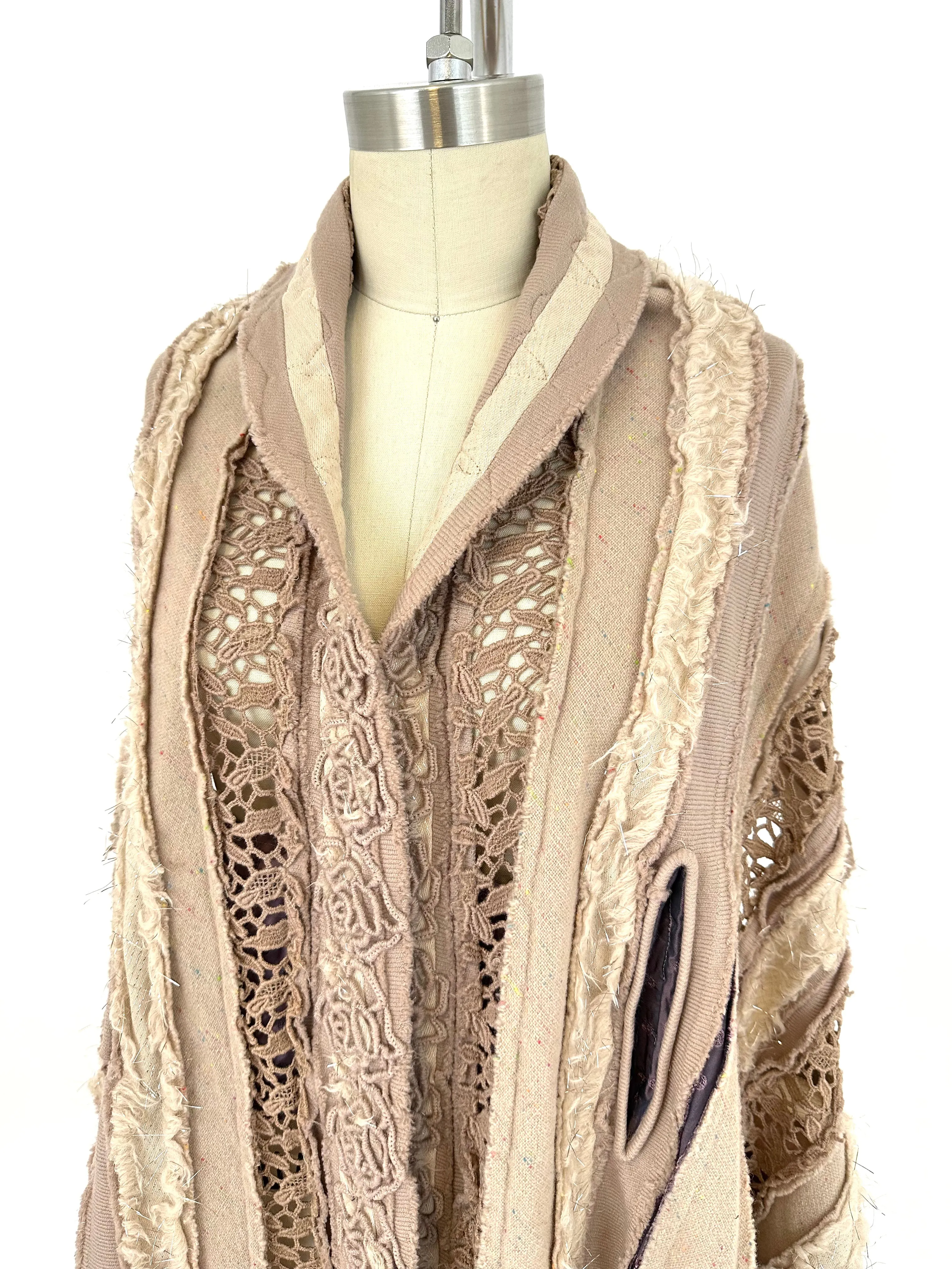 Heart HaaT Issey Miyake Wool Patchwork Vest