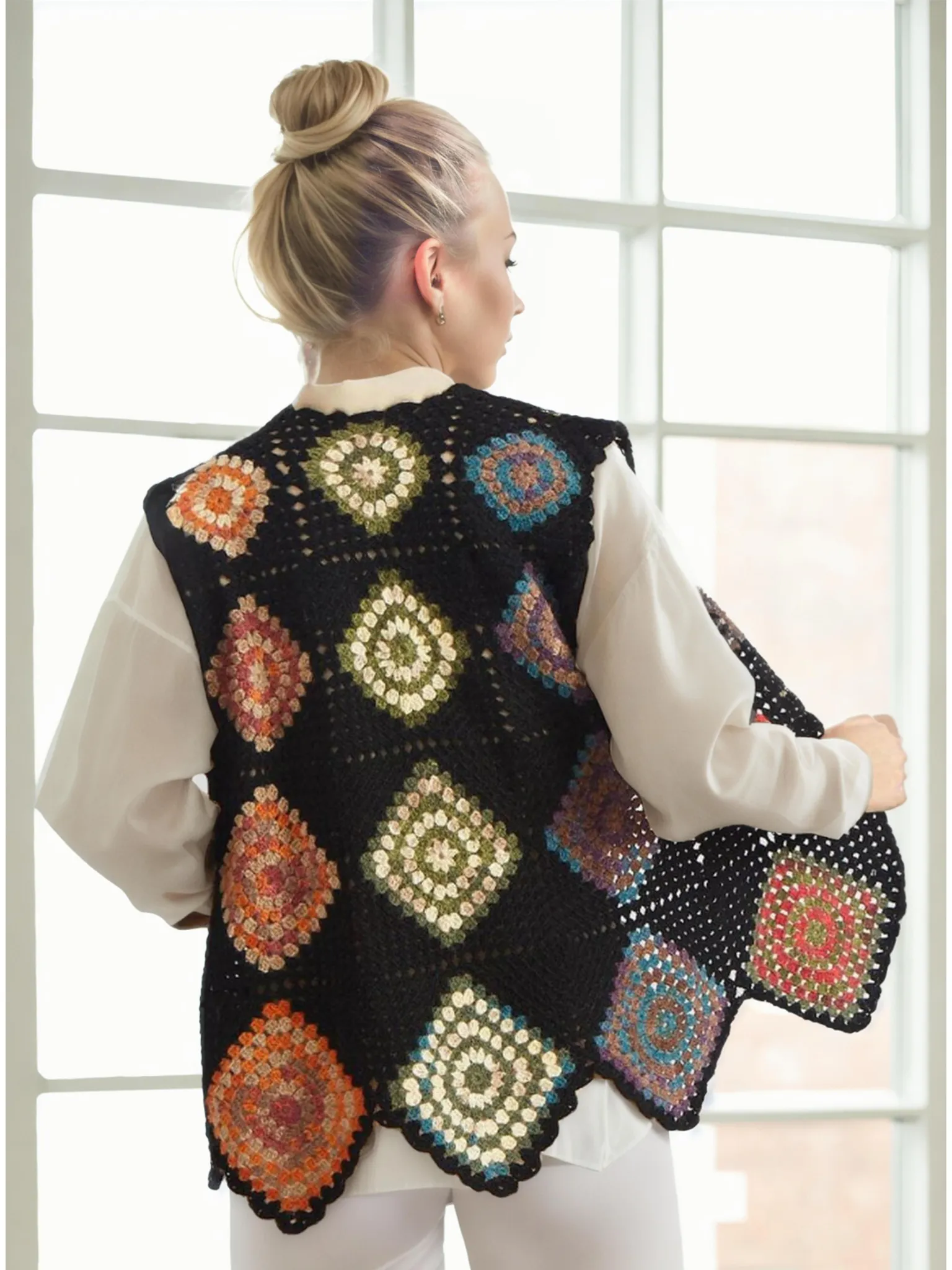 Hexagon Patchwork Harmony Vest