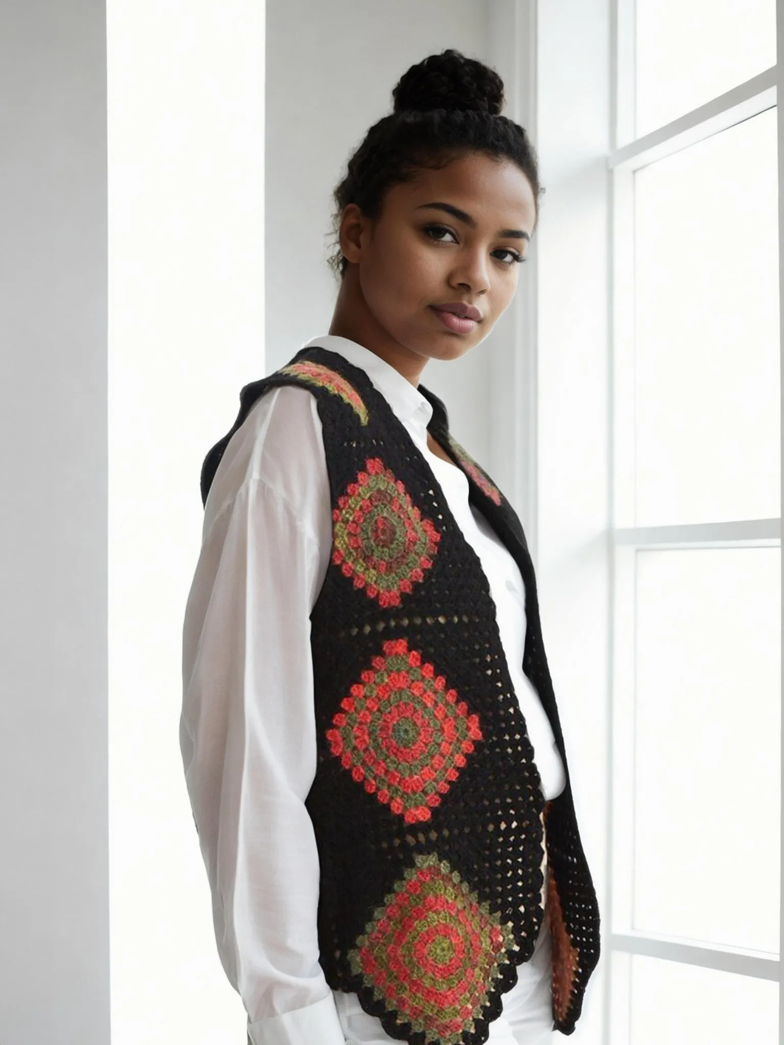 Hexagon Patchwork Harmony Vest