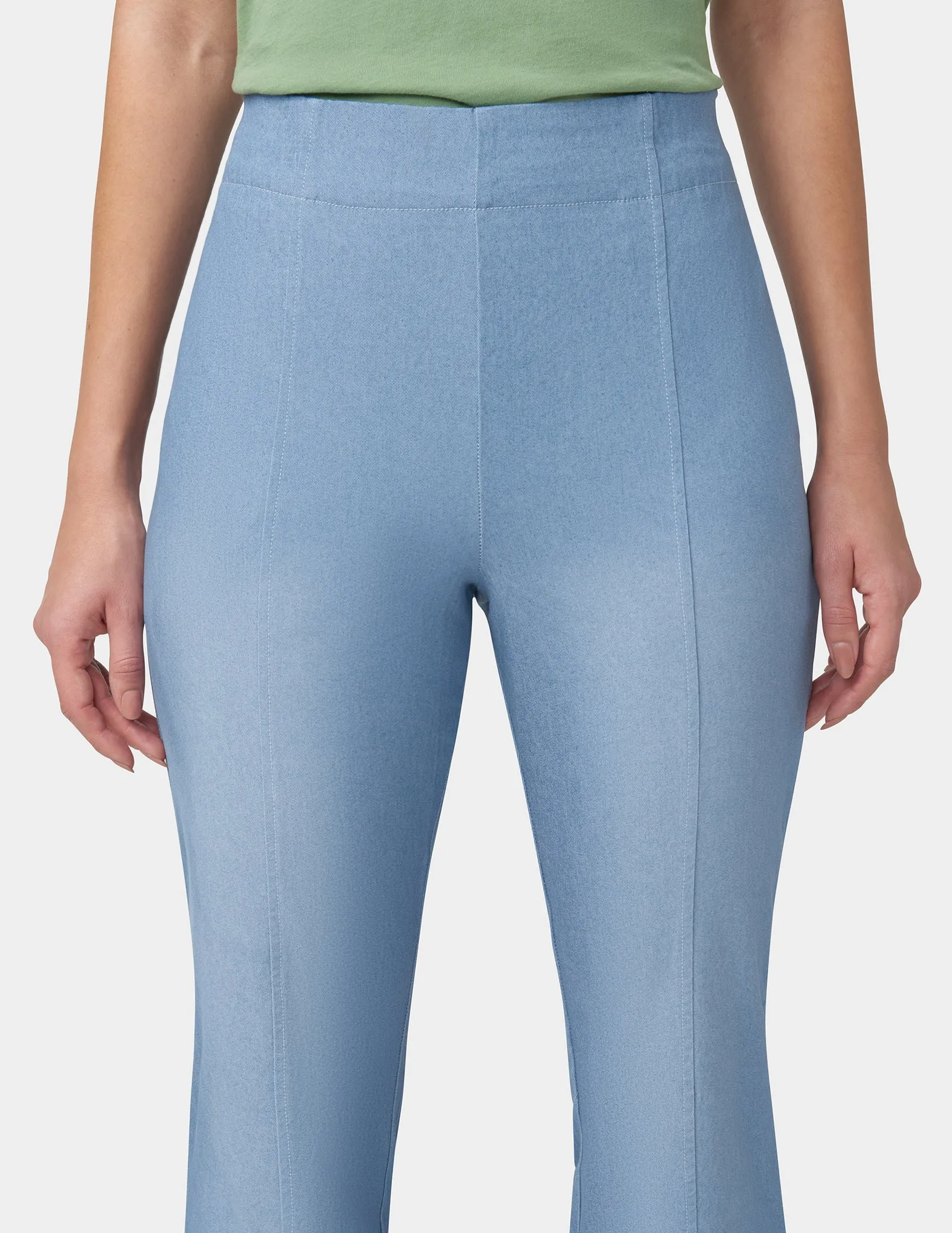 Hi-Rise Chambray Flare