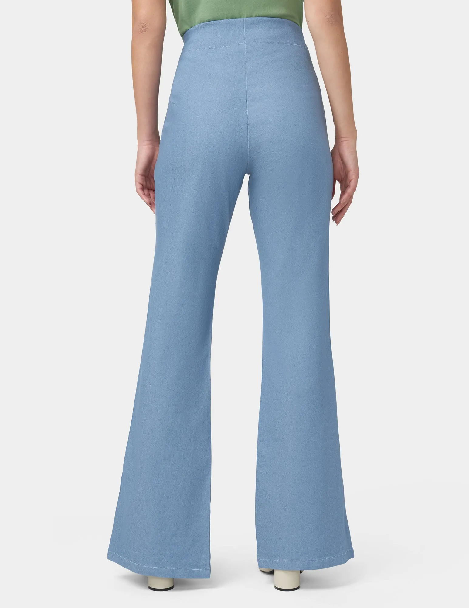 Hi-Rise Chambray Flare