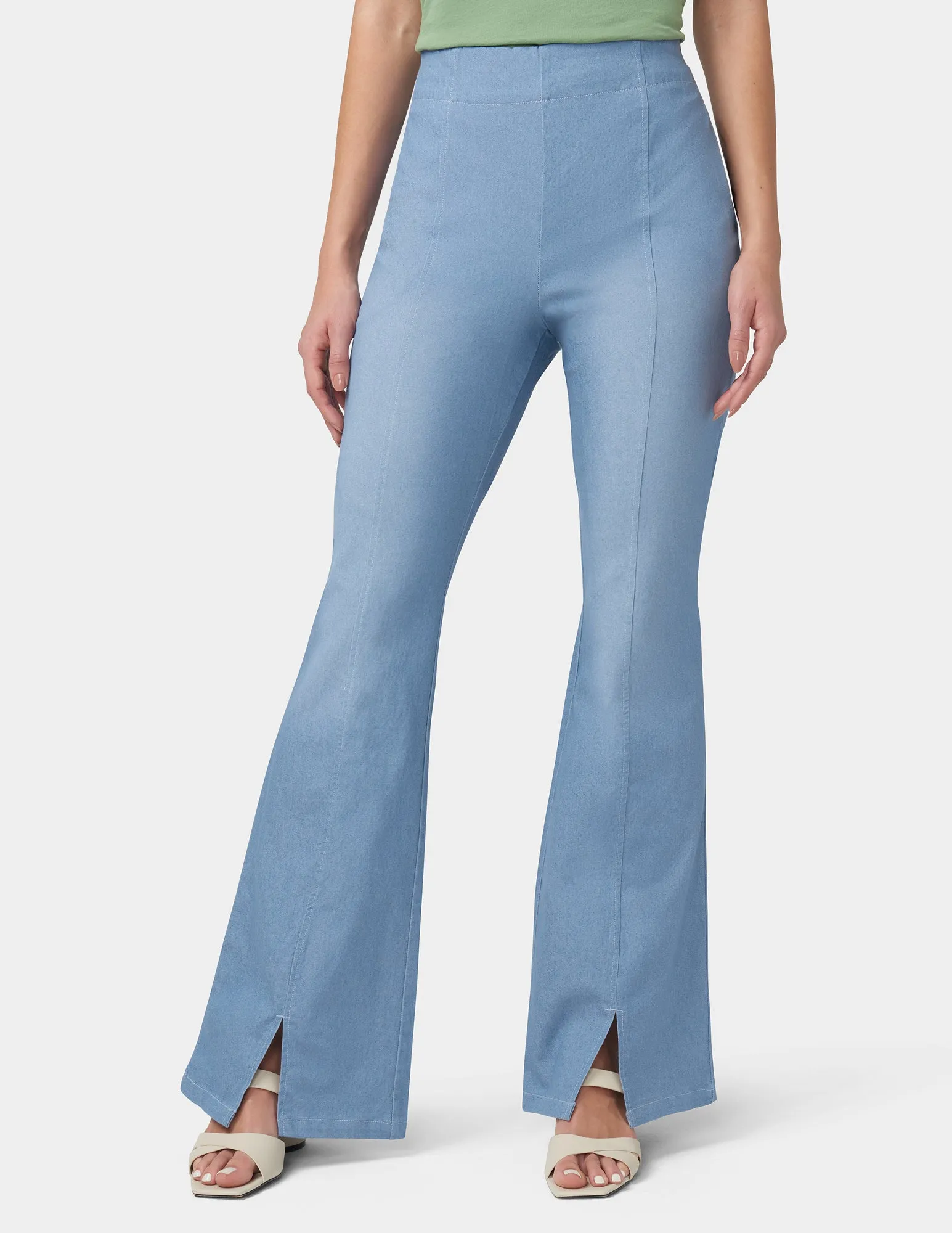Hi-Rise Chambray Flare