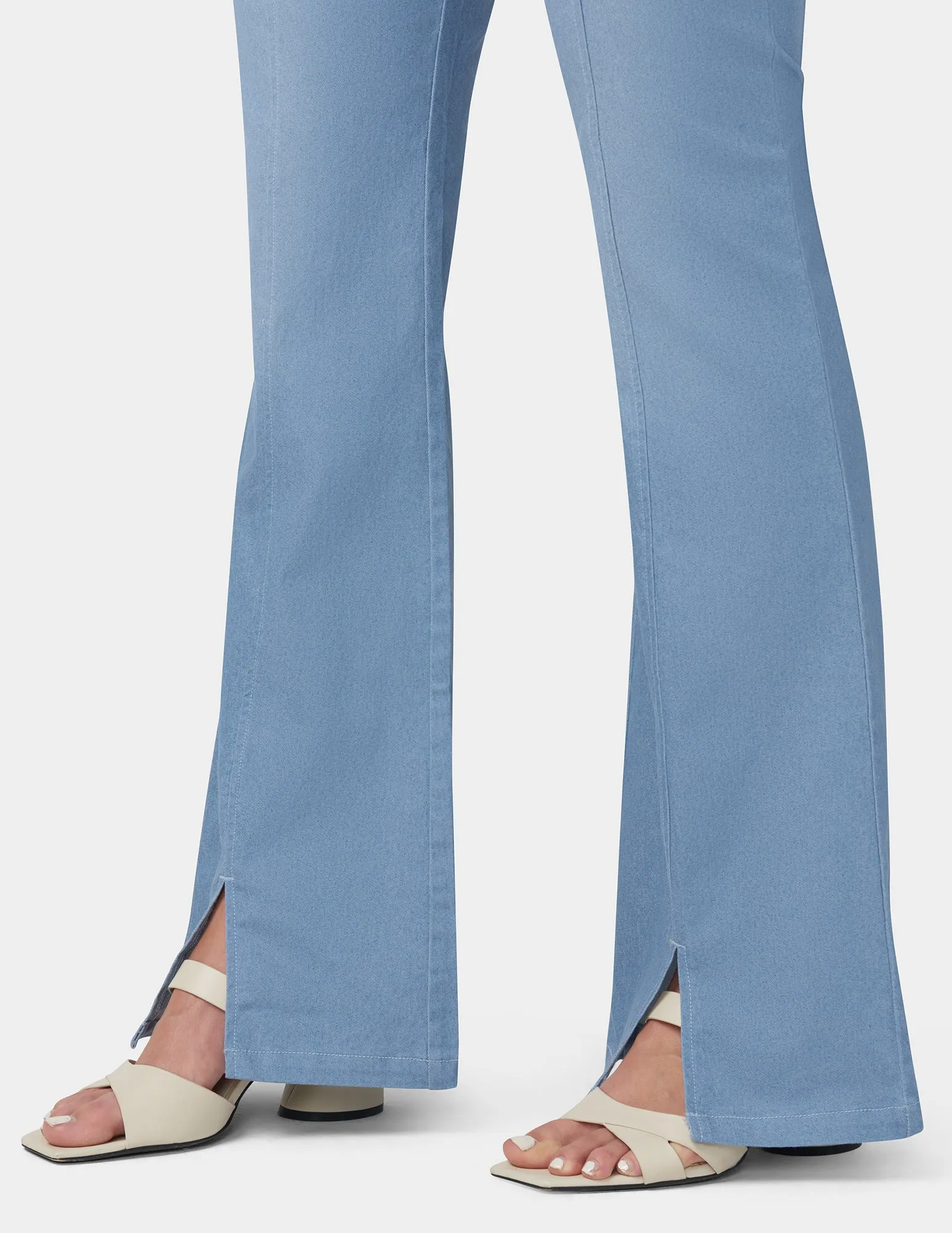 Hi-Rise Chambray Flare