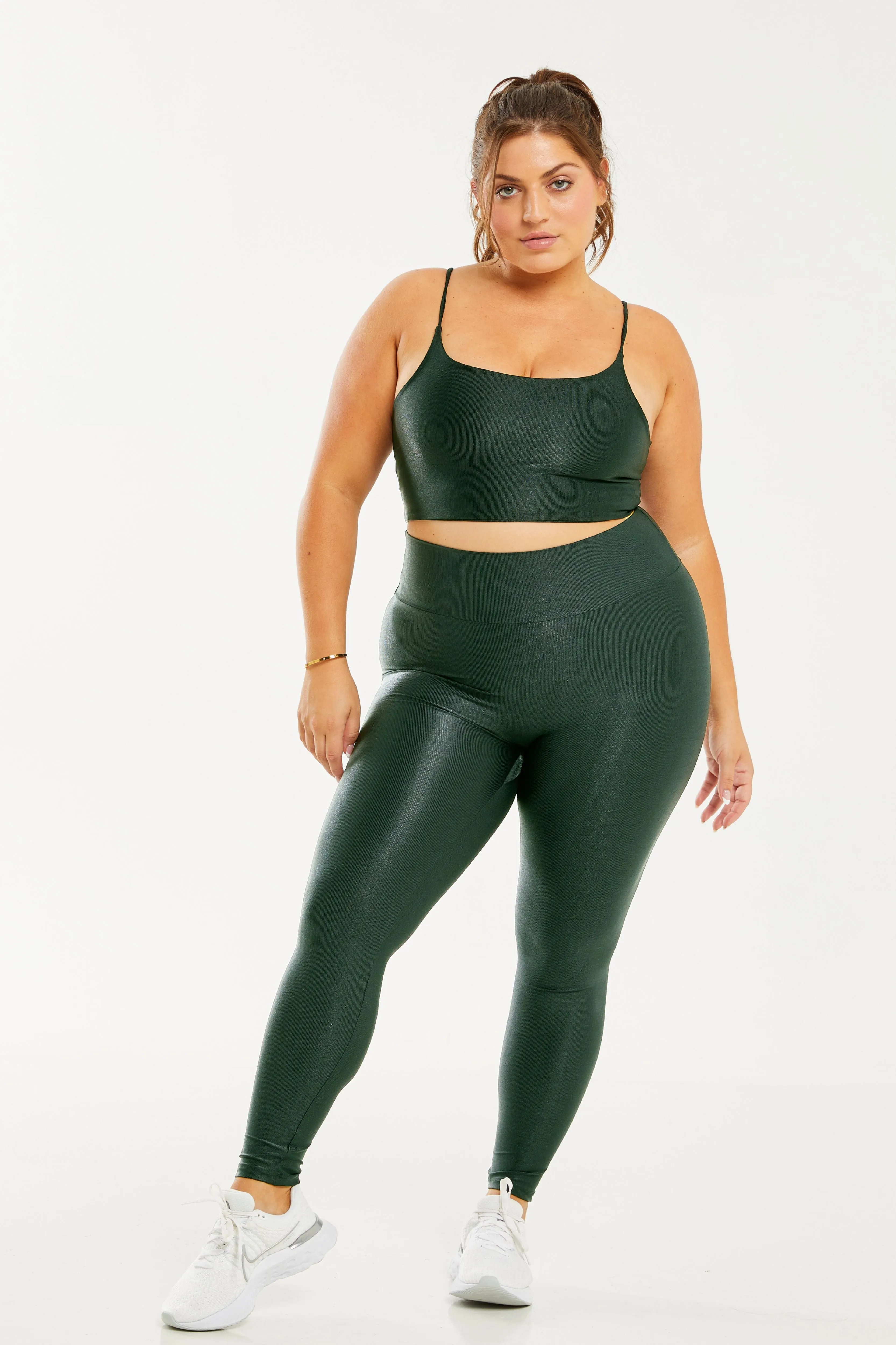 Hi-Shine Leggings Forest Green