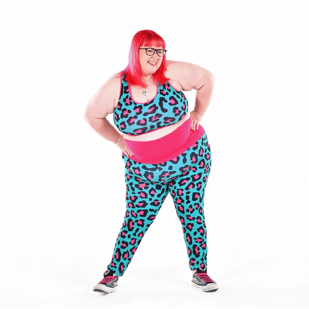 High Waist Organic Cotton Leggings - Hot Leopard