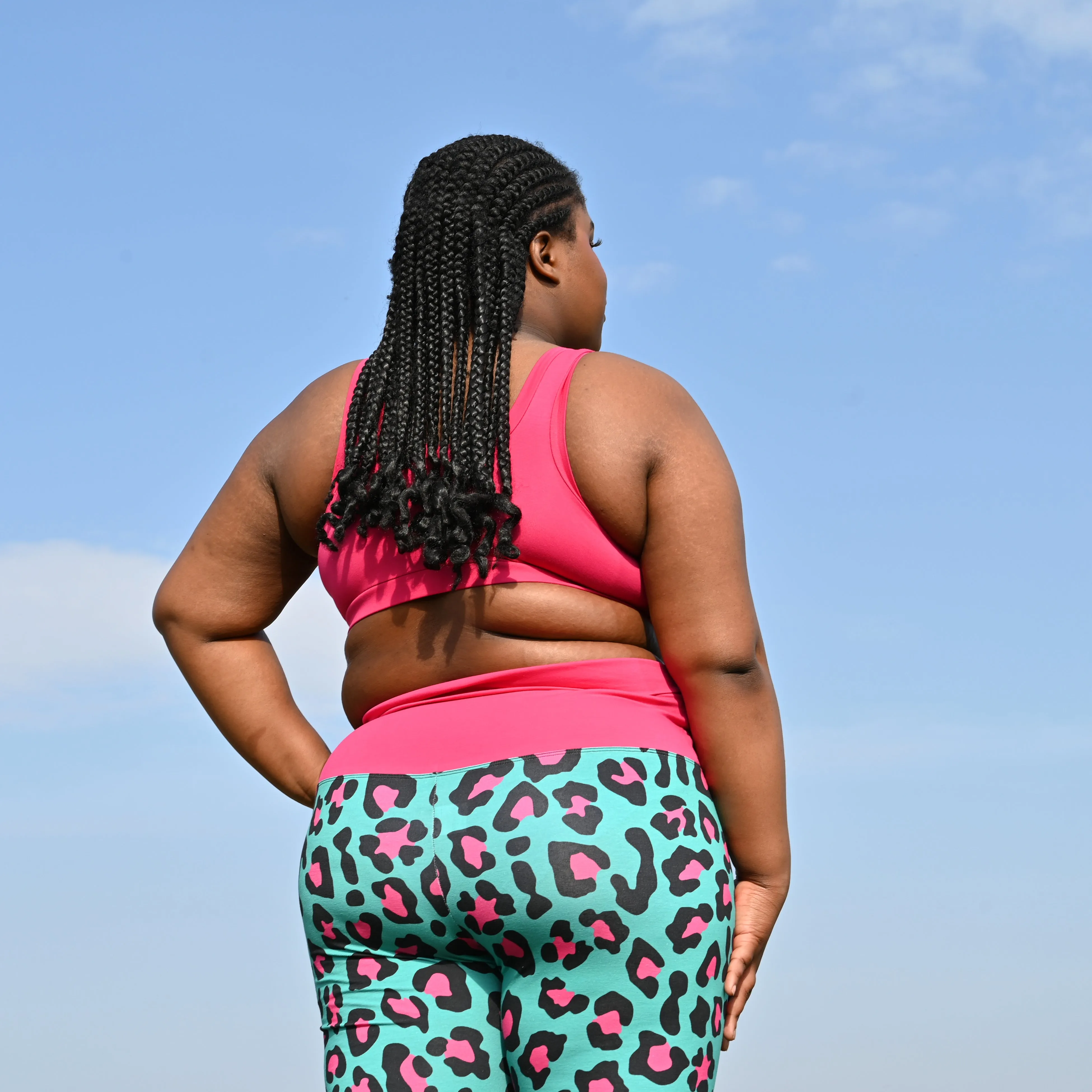 High Waist Organic Cotton Leggings - Hot Leopard