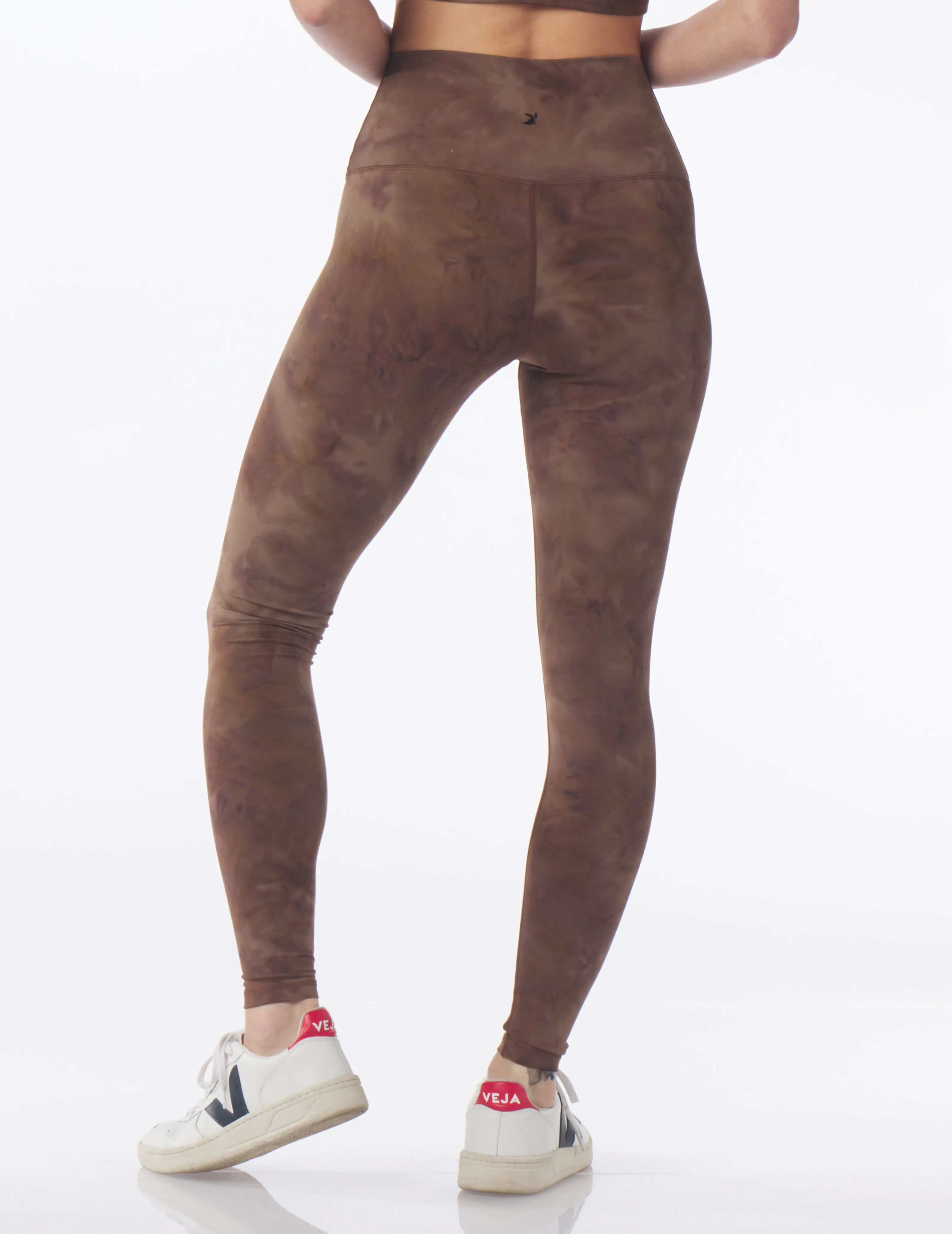 High Waist Pure Legging: Espresso Stone Dye