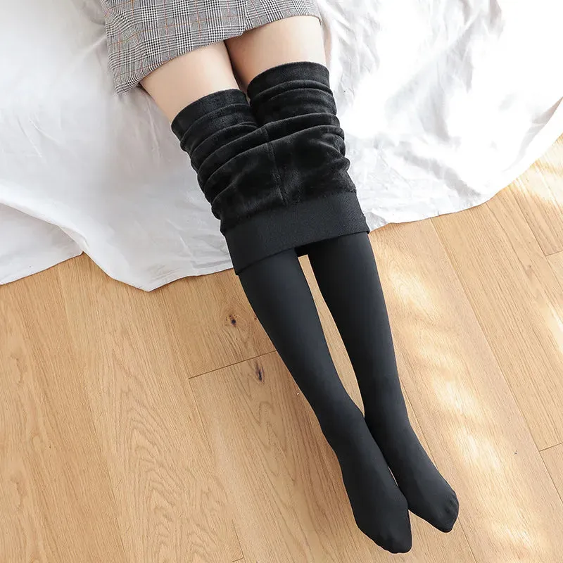 High Waist Velvet Winter Leggings