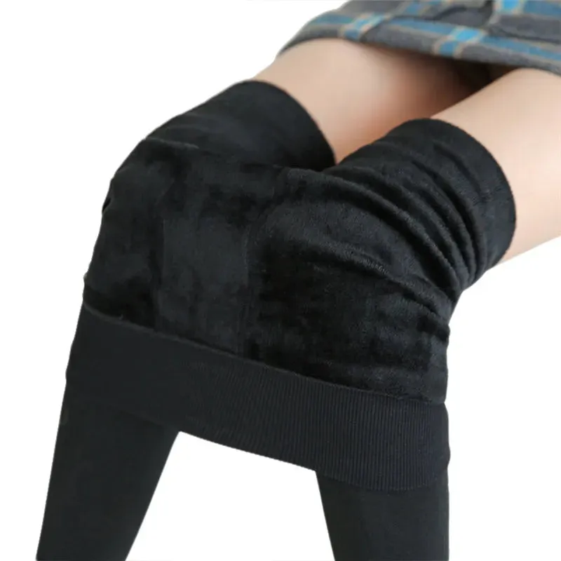 High Waist Velvet Winter Leggings