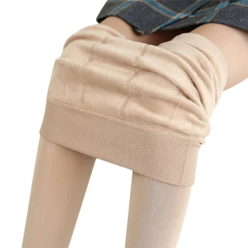 High Waist Velvet Winter Leggings