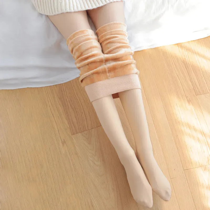 High Waist Velvet Winter Leggings