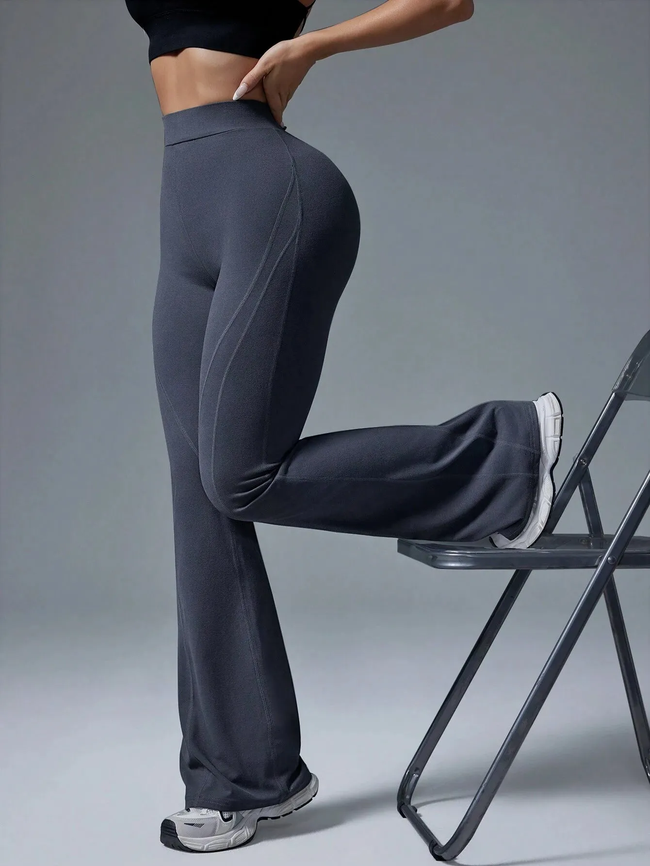 High Waisted Flared Leggings