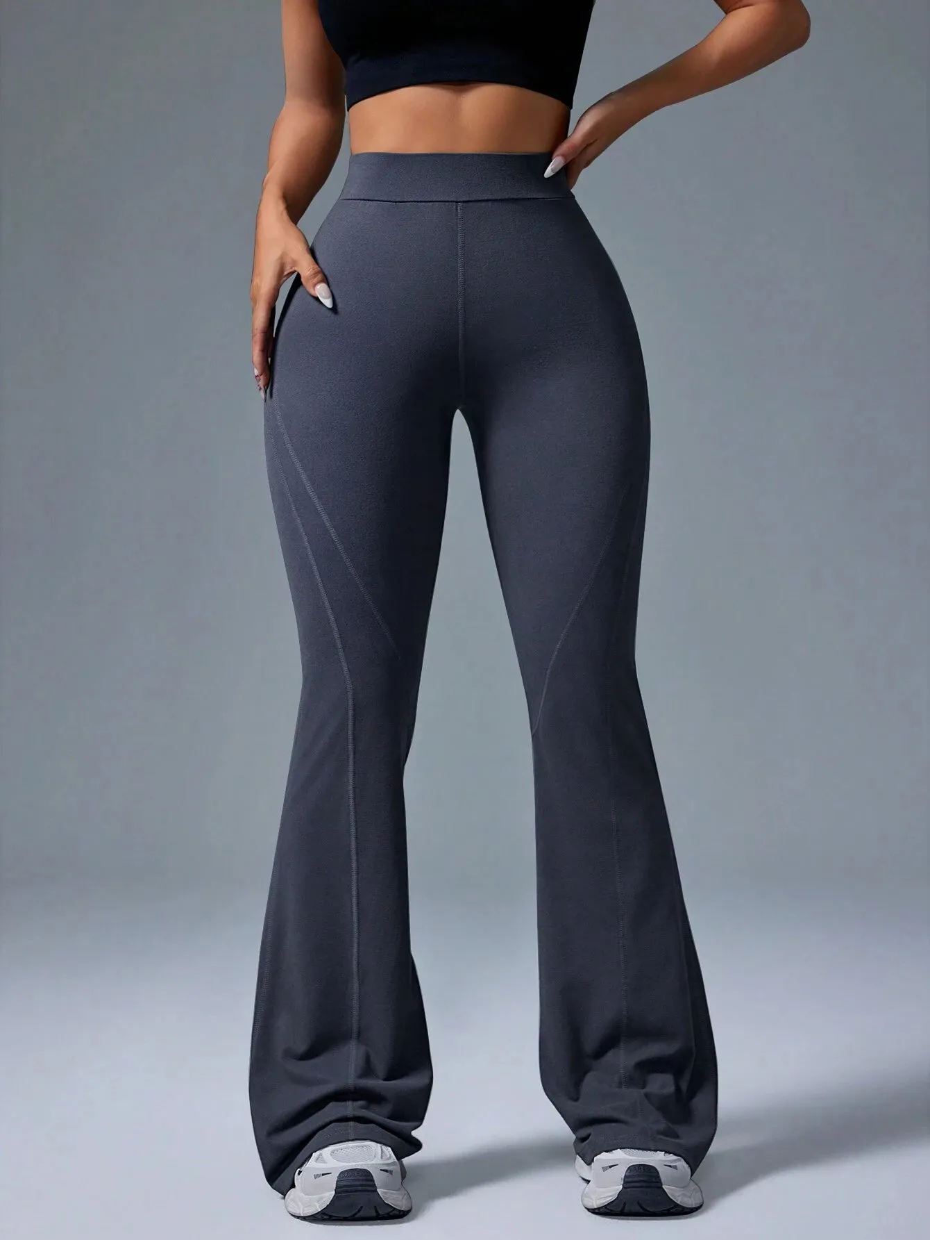 High Waisted Flared Leggings