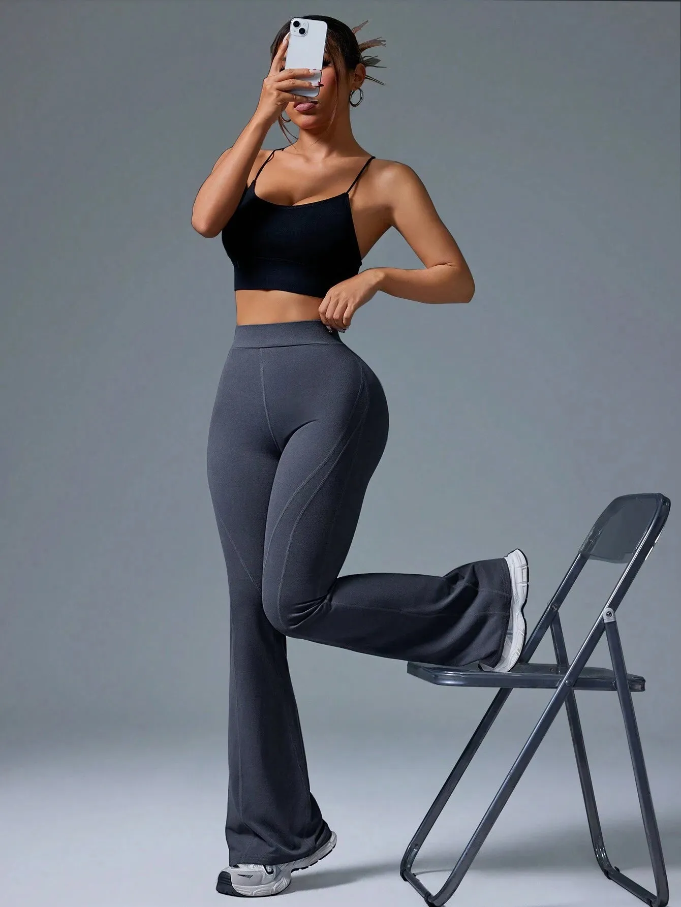 High Waisted Flared Leggings