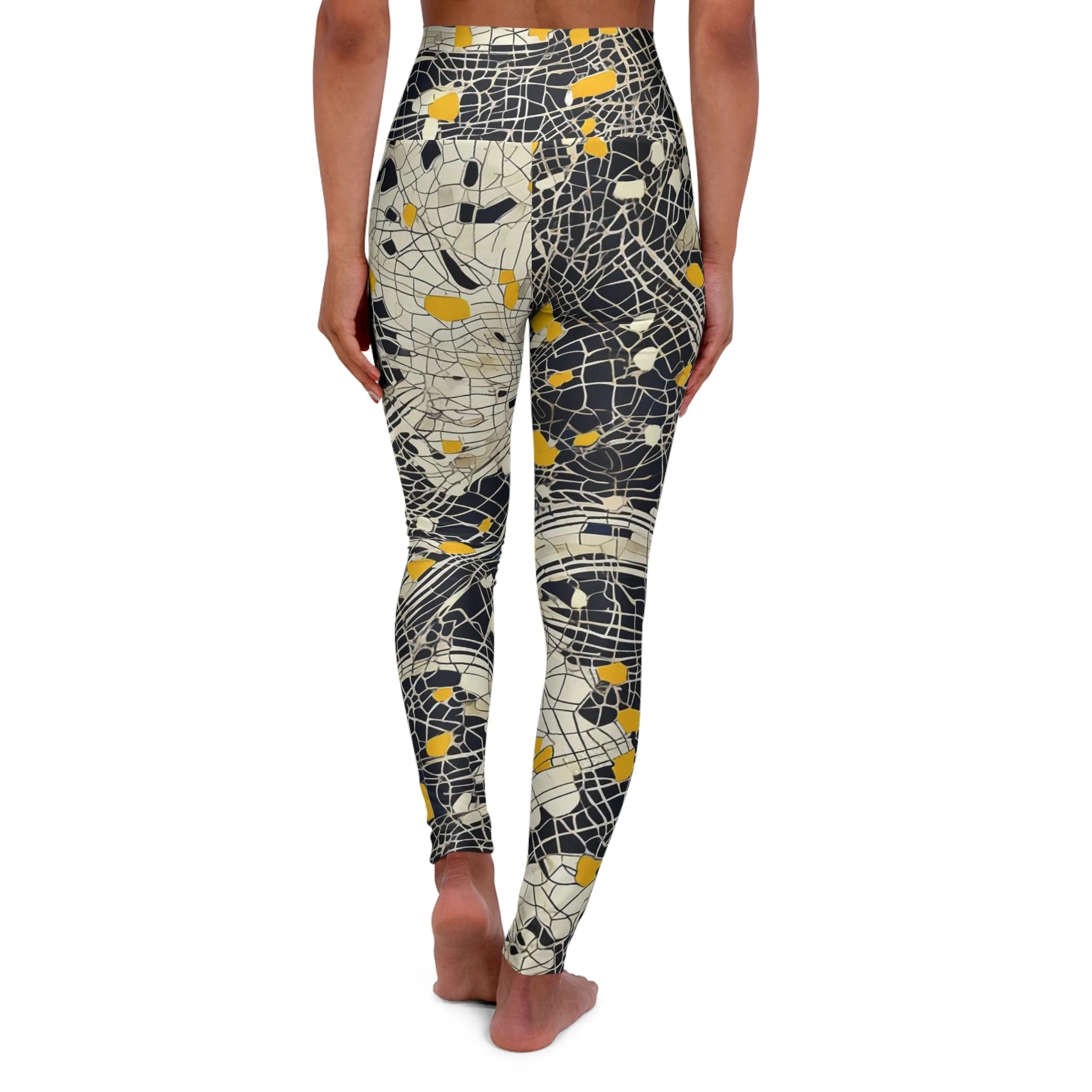 High Waisted Leggings - Abstractic Prosaic