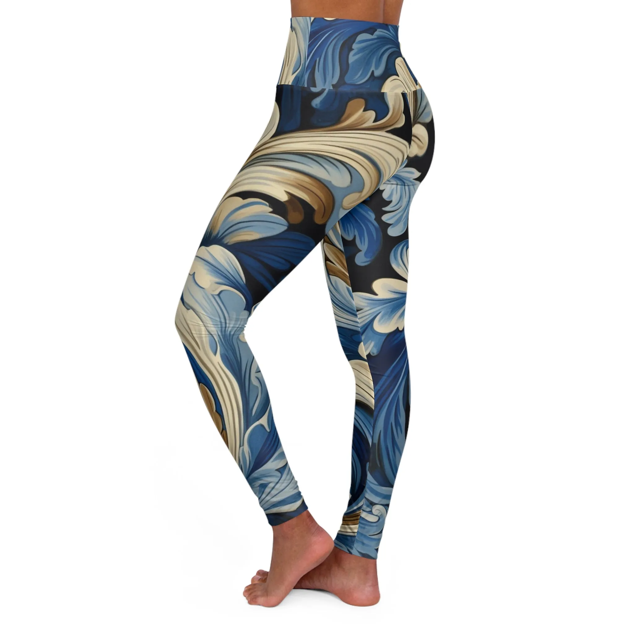 High Waisted Leggings - Florentine Fresco