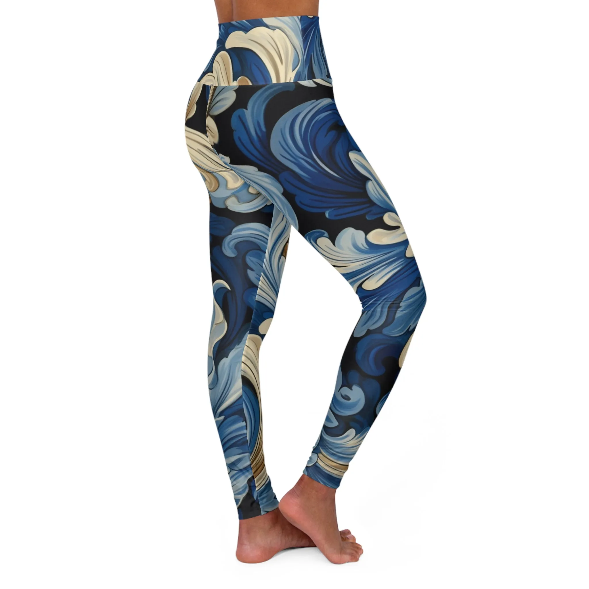 High Waisted Leggings - Florentine Fresco