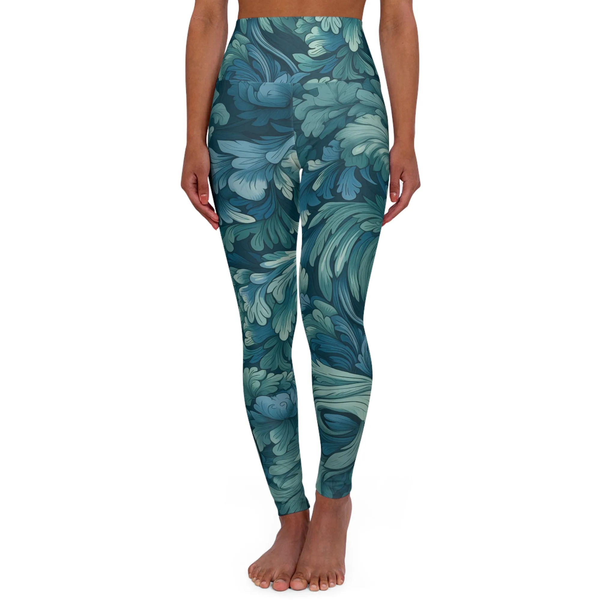 High Waisted Leggings - Hamlin Leiden Jacobean