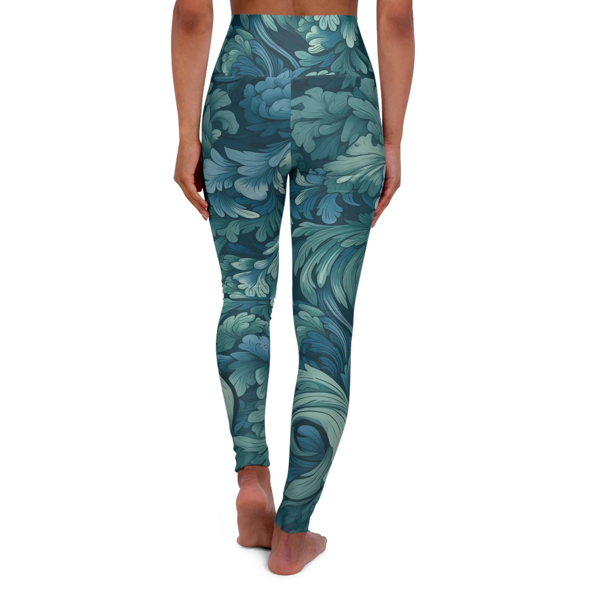High Waisted Leggings - Hamlin Leiden Jacobean