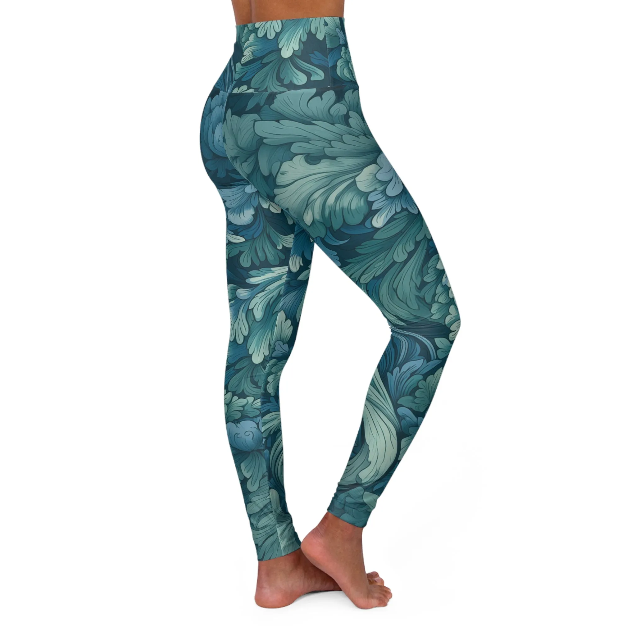 High Waisted Leggings - Hamlin Leiden Jacobean