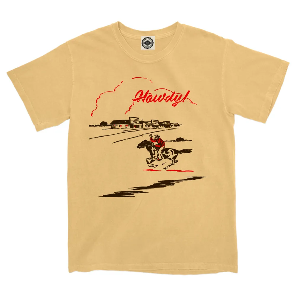 Howdy Cowboy Men's Pigment Dyed Tee