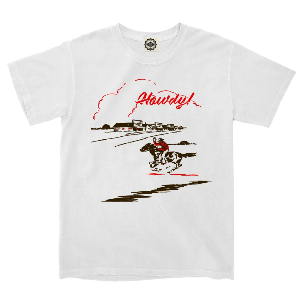 Howdy Cowboy Men's Pigment Dyed Tee