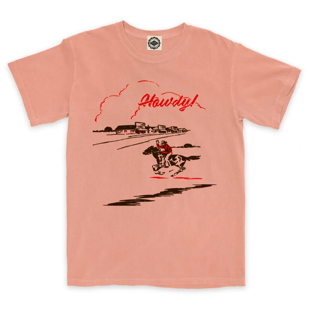 Howdy Cowboy Men's Pigment Dyed Tee