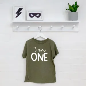I Am One. Childs Birthday T Shirt