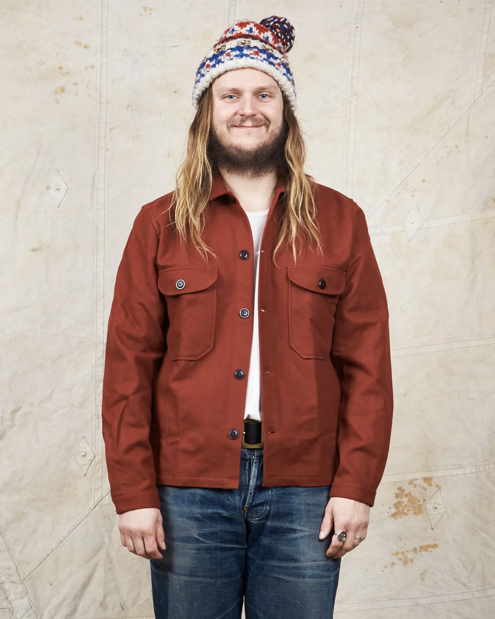 Indigofera Ro Wool Shirt Rust