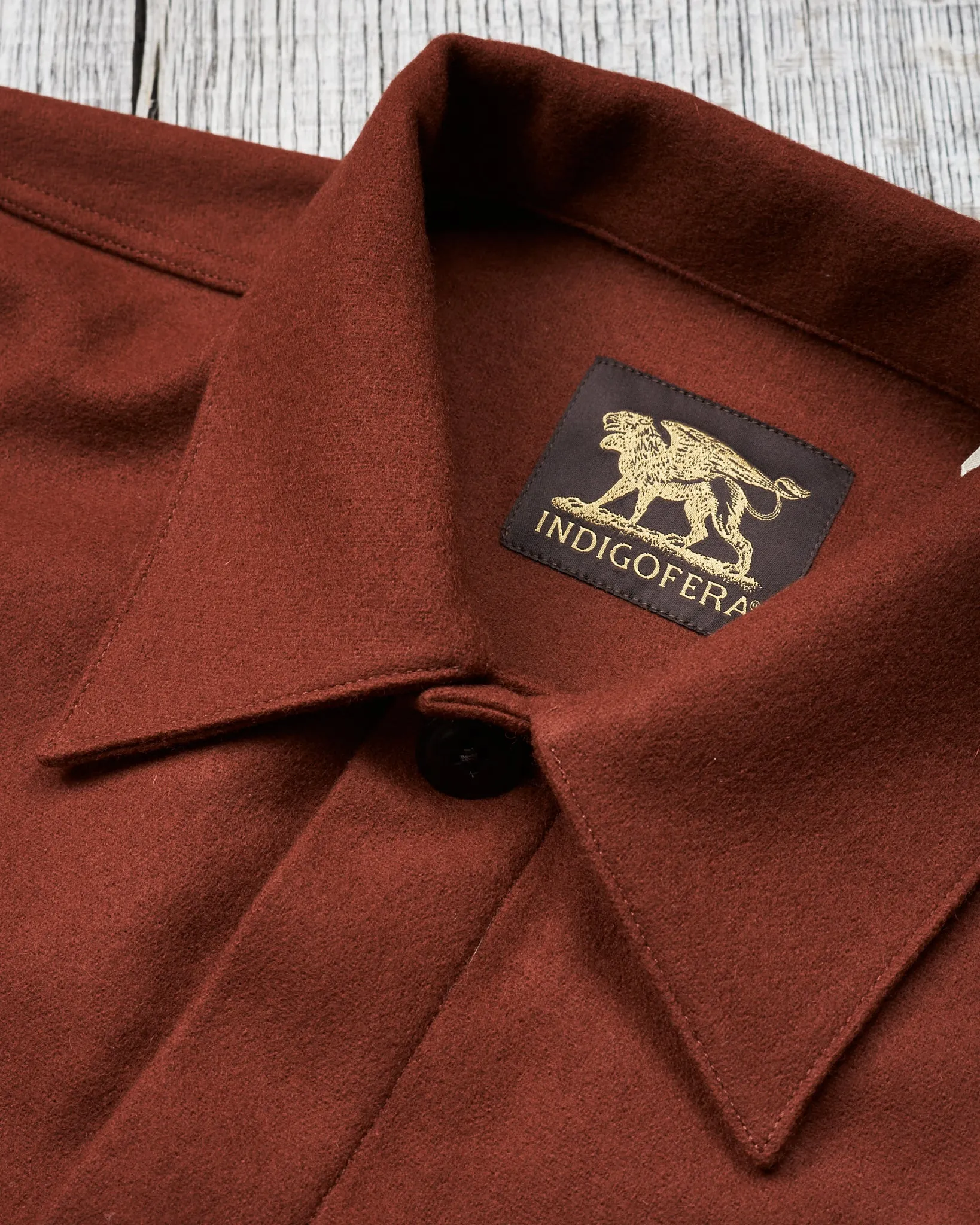 Indigofera Ro Wool Shirt Rust