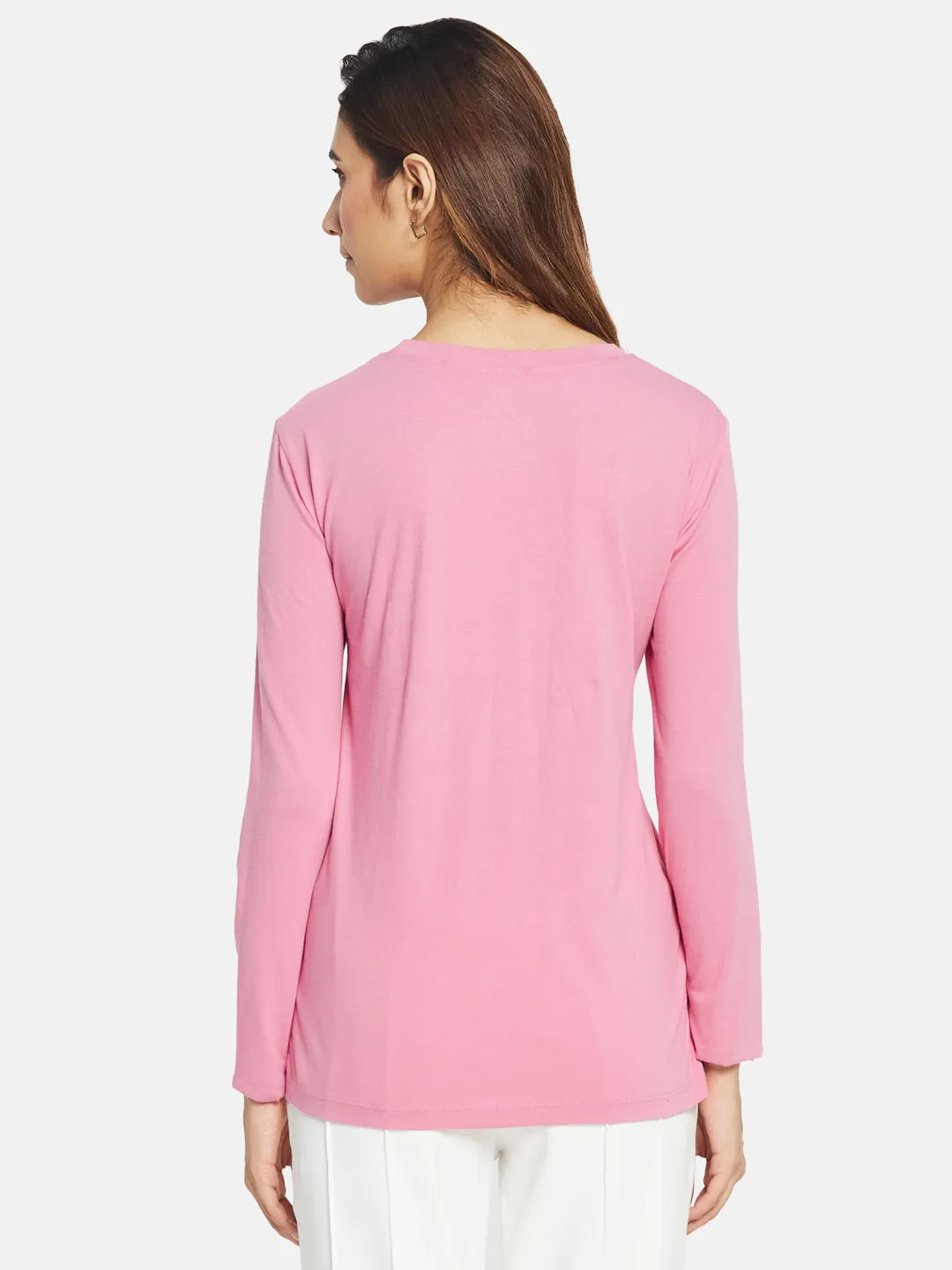 INGRID LONG SLEEVE TEES- Happy