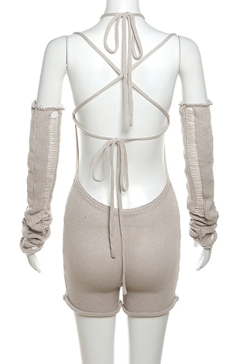 JG0498 Knitted Long Sleeve Rompers