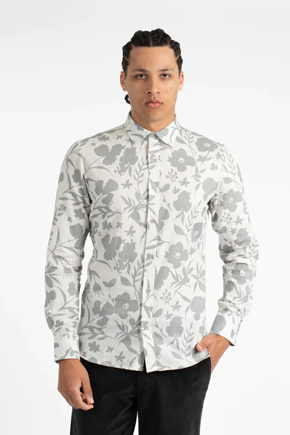 JH FLORAL COTTON FLANNEL L/S SHIRT