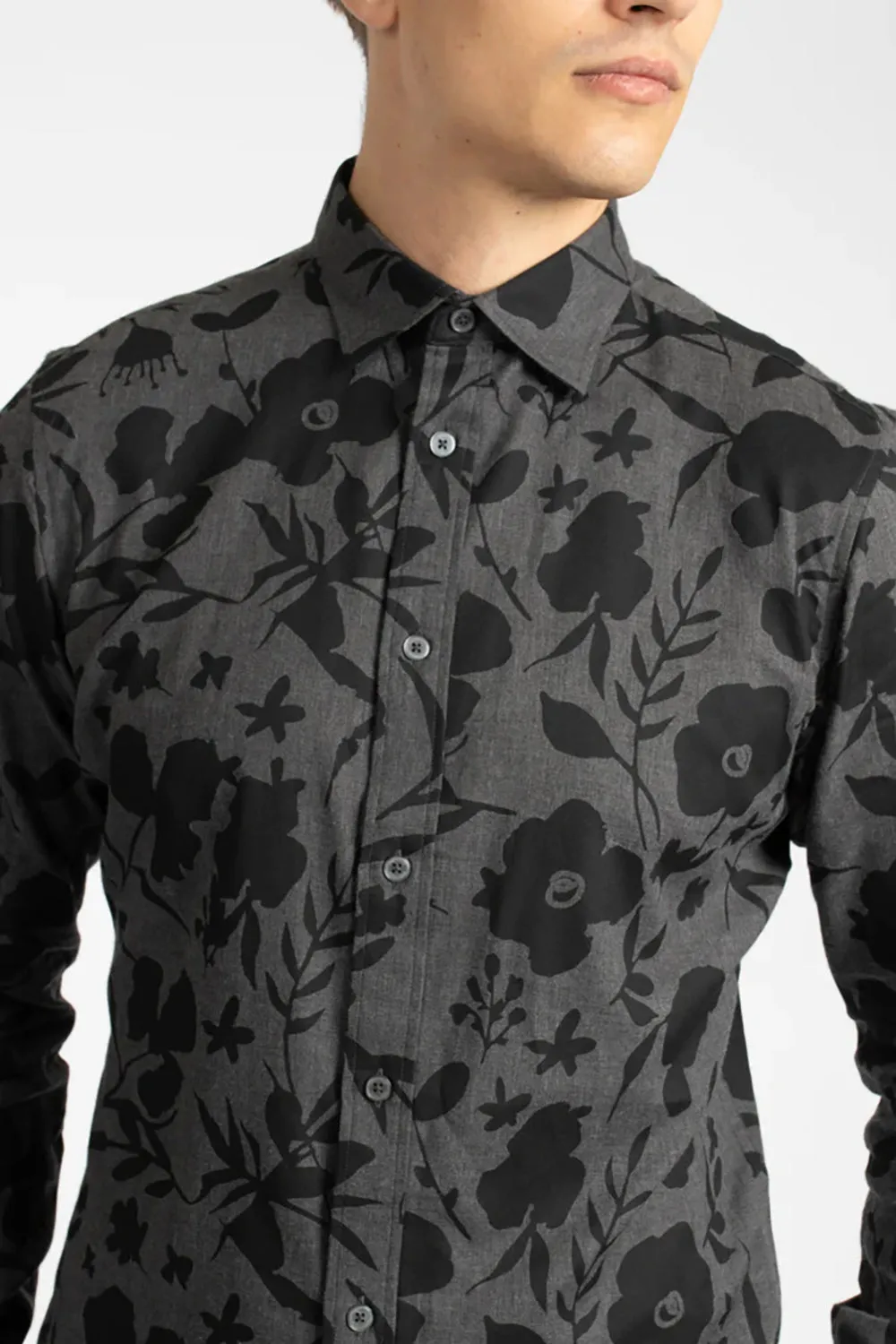 JH FLORAL COTTON FLANNEL L/S SHIRT