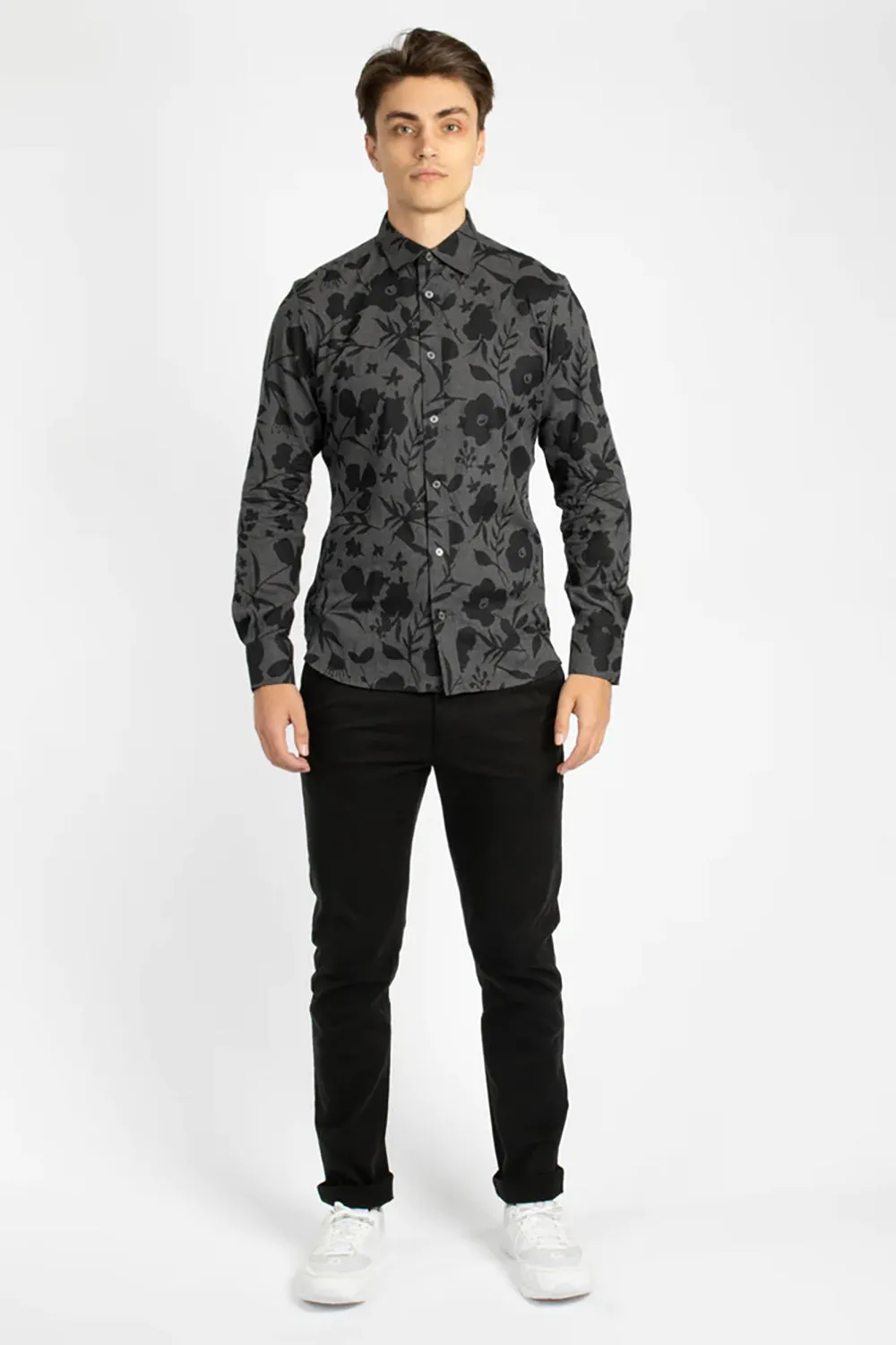 JH FLORAL COTTON FLANNEL L/S SHIRT