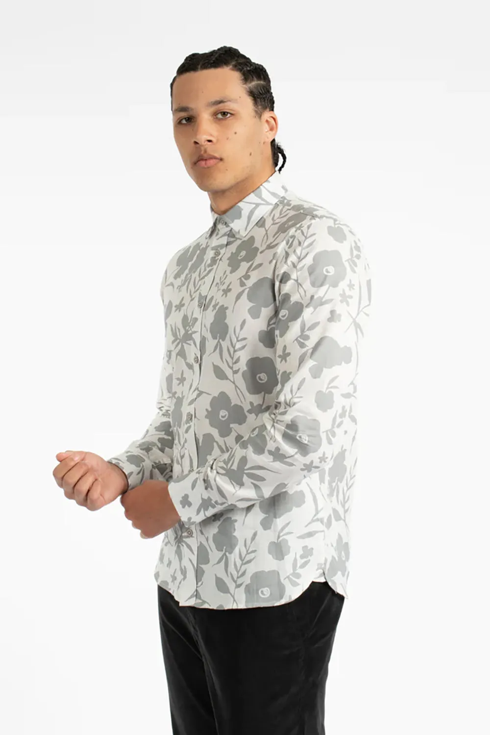 JH FLORAL COTTON FLANNEL L/S SHIRT