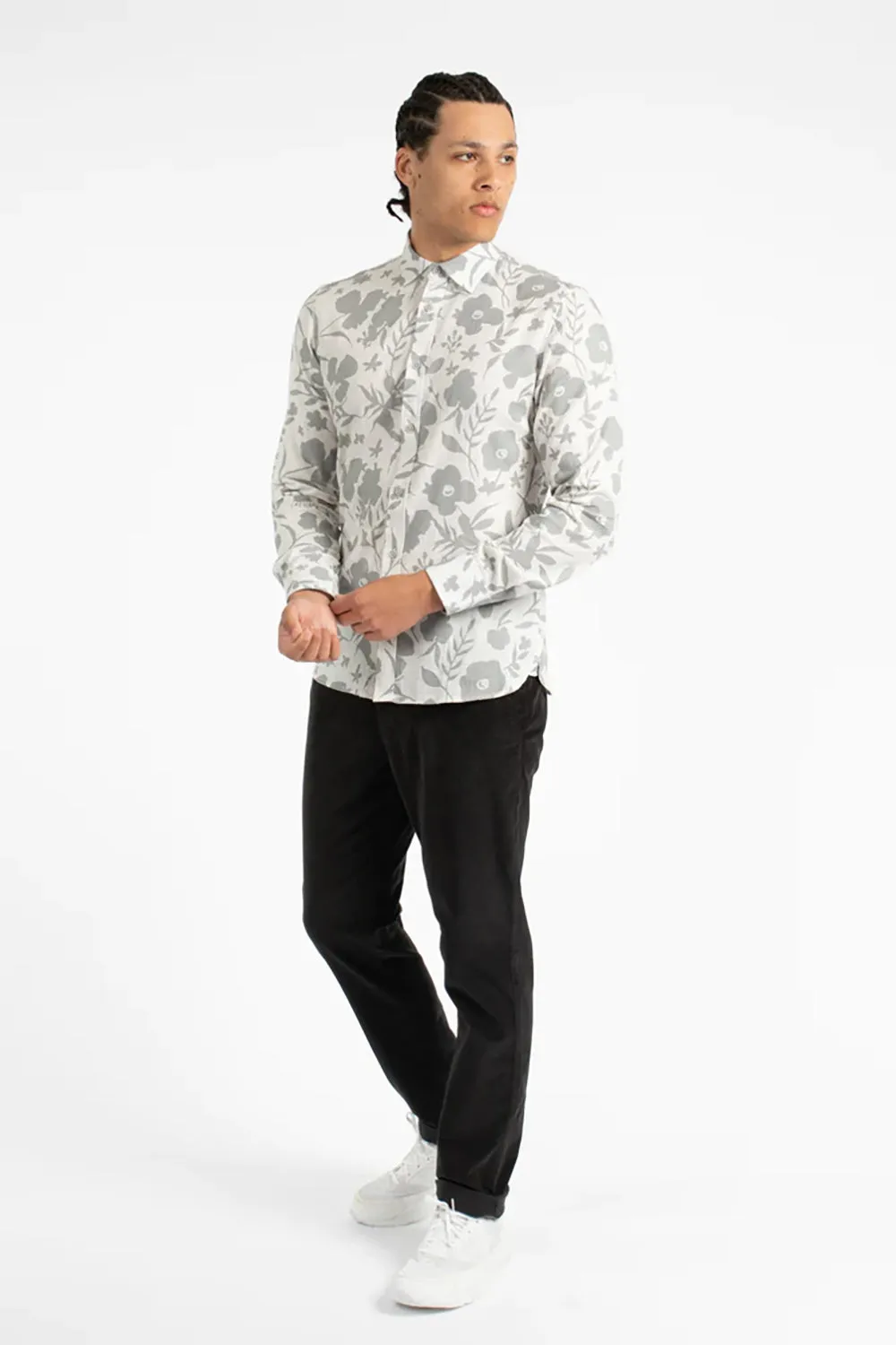 JH FLORAL COTTON FLANNEL L/S SHIRT