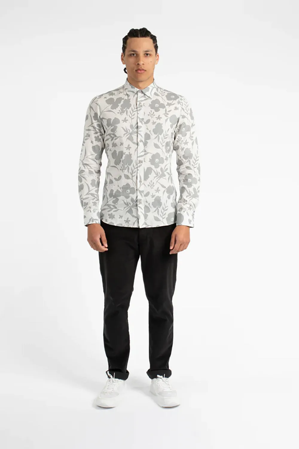 JH FLORAL COTTON FLANNEL L/S SHIRT
