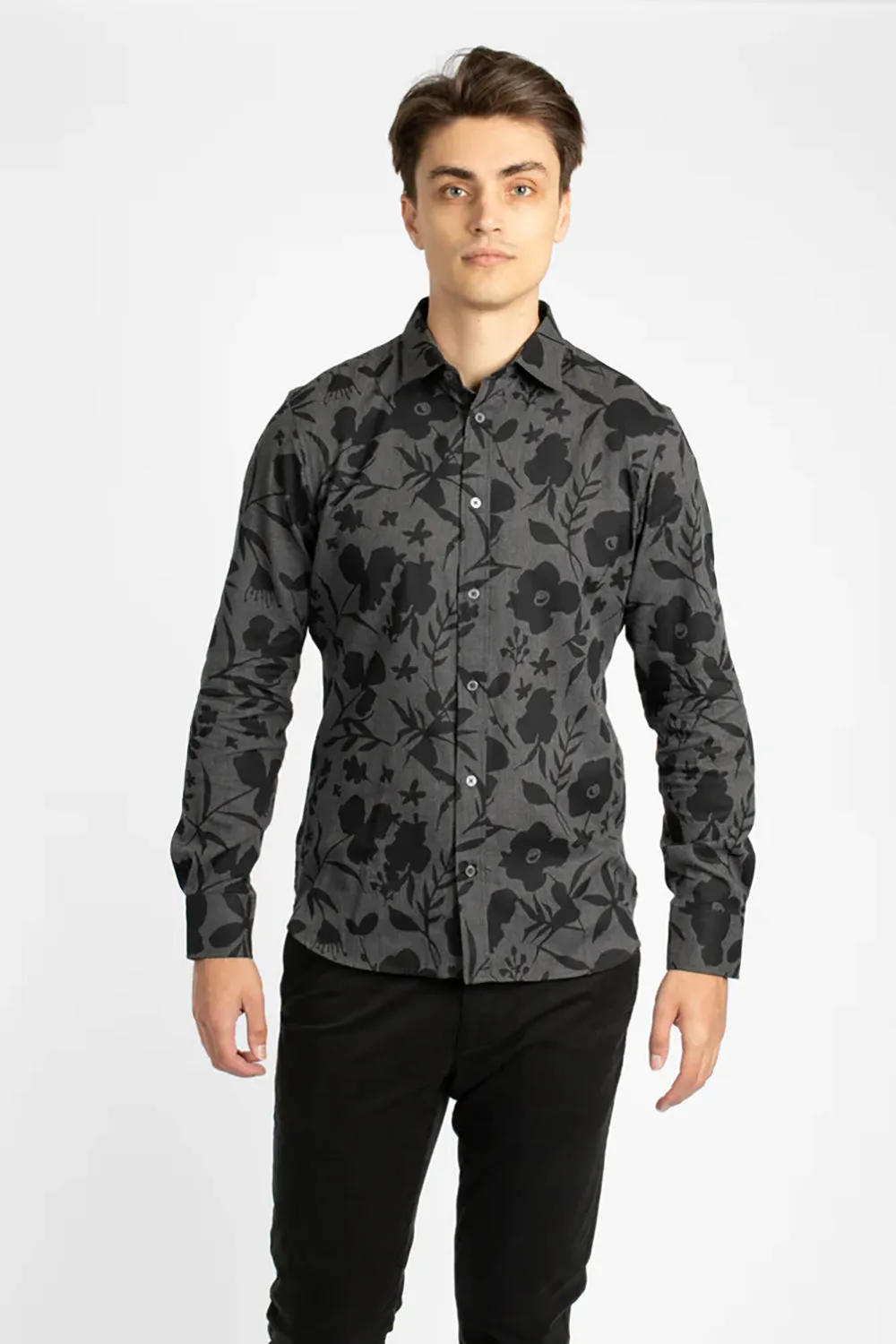 JH FLORAL COTTON FLANNEL L/S SHIRT