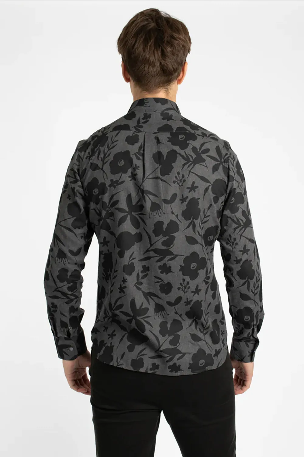 JH FLORAL COTTON FLANNEL L/S SHIRT