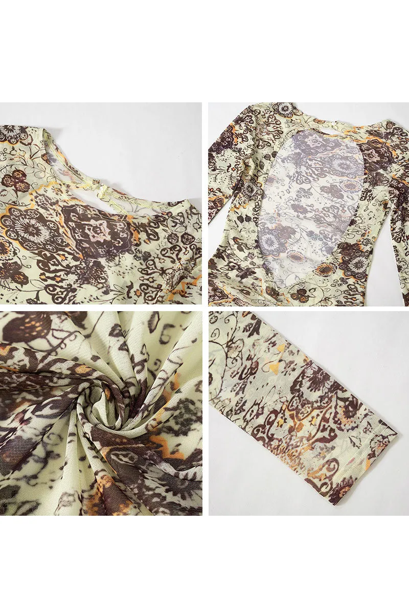 JH0192 Floral Mesh Rompers